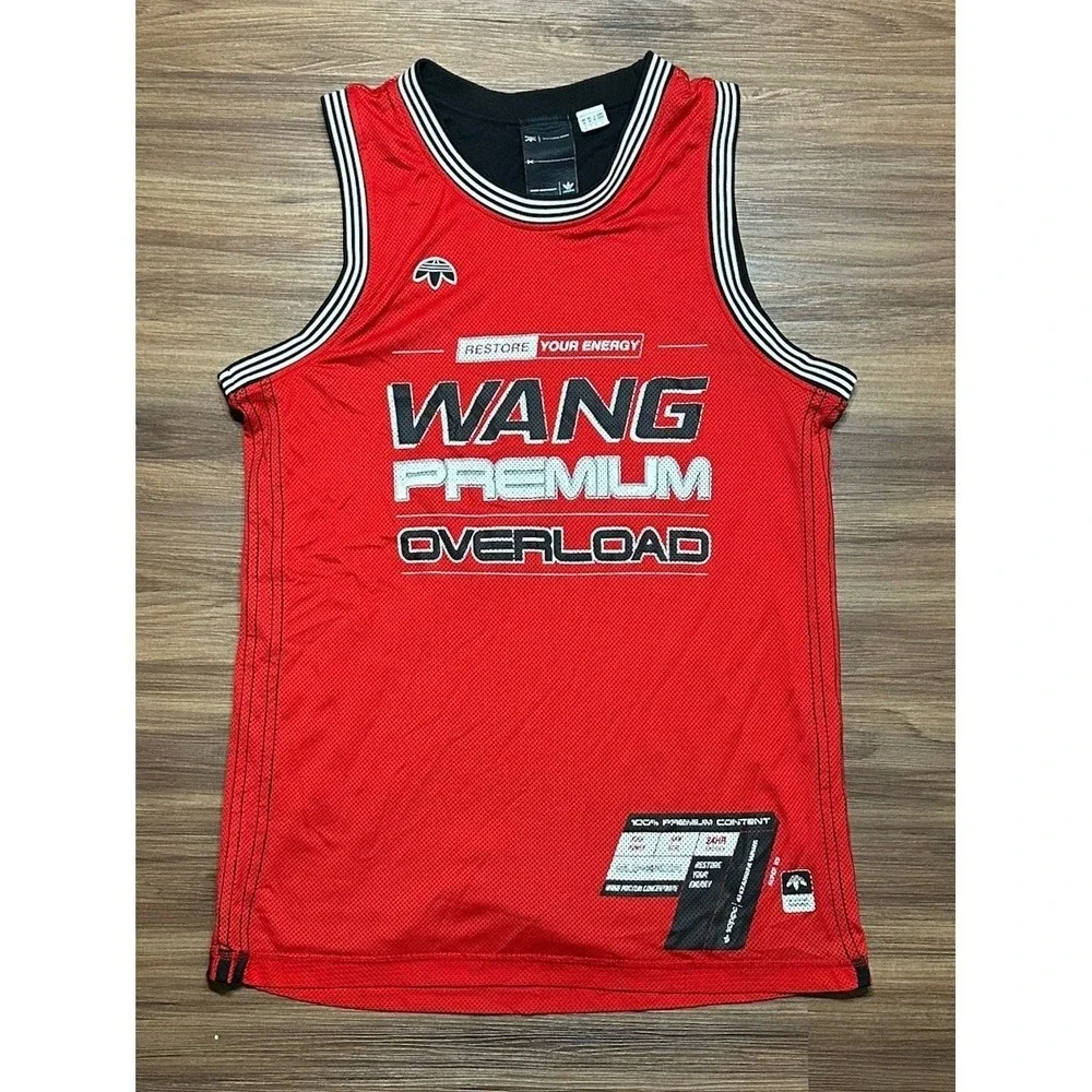 Adidas x ALEXANDER WANG Exclusive NBA All Star Basketball Jersey Red Men's Sz M